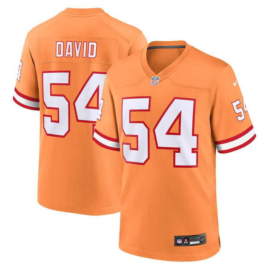 Men Tampa Bay Buccaneers 54 Lavonte David Nike Orange Throwback Game NFL Jersey